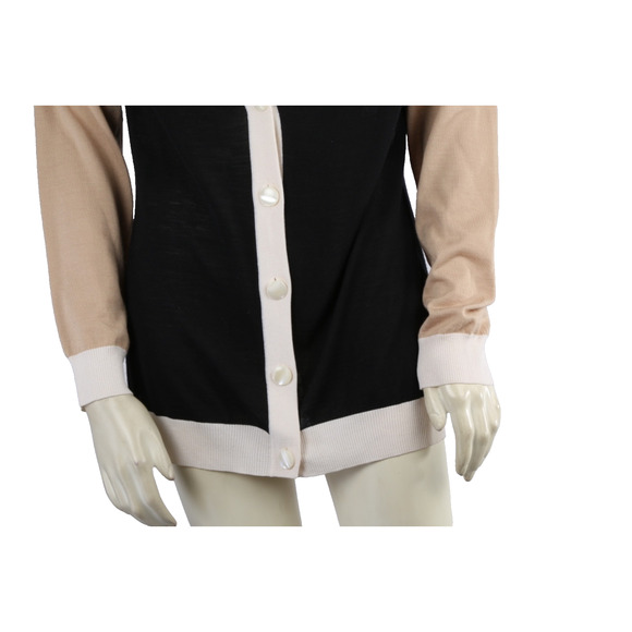 St. John Colorblock Wool Blend Button Down Cardigan Sweater Size S Classic - Picture 11 of 15